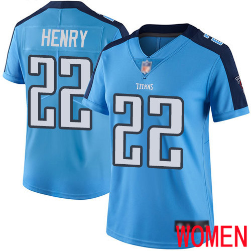 Tennessee Titans Limited Light Blue Women Derrick Henry Jersey NFL Football #22 Rush Vapor Untouchable->youth nfl jersey->Youth Jersey